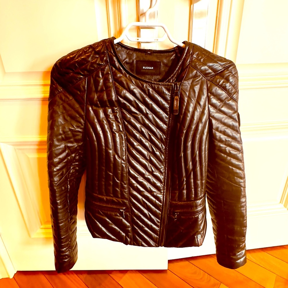 Veste en cuir et duvet noir Rudsak COLLECTION jacket